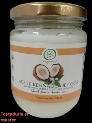 ACEITE DE COCO REFINADO 200 ML BE ORGANIC