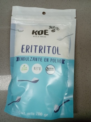 ERITRITOL ENDULZANTE ORGANICO 200 GRS 