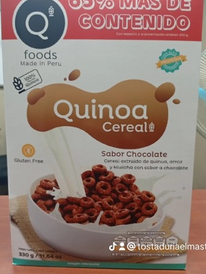 CEREAL QUINOA CHOCOLATE CAJA 330 GRS 