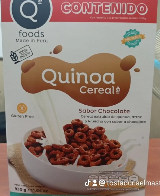 CEREAL QUINOA CHOCOLATE CAJA 330 GRS 